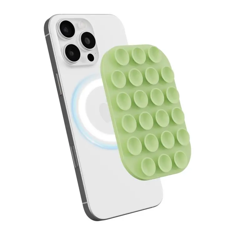 Reusable Silicone Magnetic Phone Holder(Green)