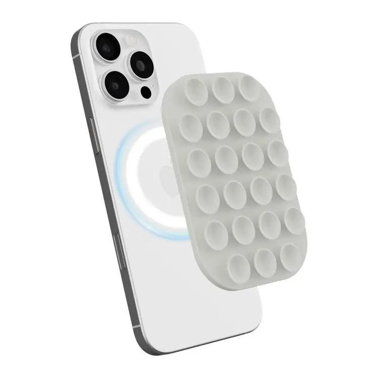 Reusable Silicone Magnetic Phone Holder(White)