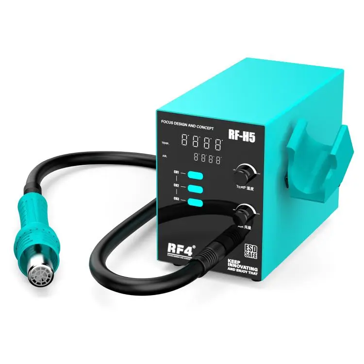 RF4 RF-H5 800W 3 Memory Channels Hot Air Gun Digital Display Intelligent BGA Rework Station(EU Plug)