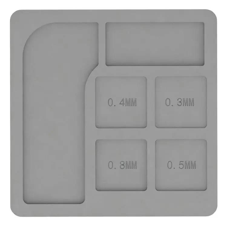 RF4 RF-PO20 Universal Multi-Size High-Temperature Resistant Heat Insulating Tin Plated Silicone Pad(Grey)