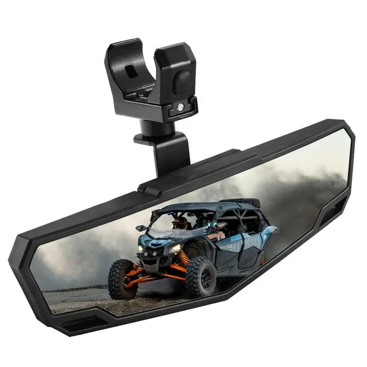 RM-002 Adjustable Center Rear View Mirror for ATV UTV, Fits 1.5-2 inch Roll Cage Clamp