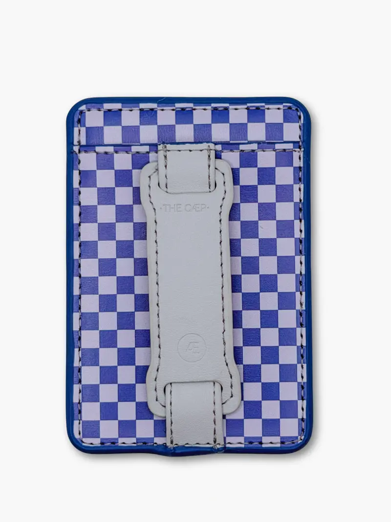 Royal Checkered Hoop MagSafe Wallet (RFID)