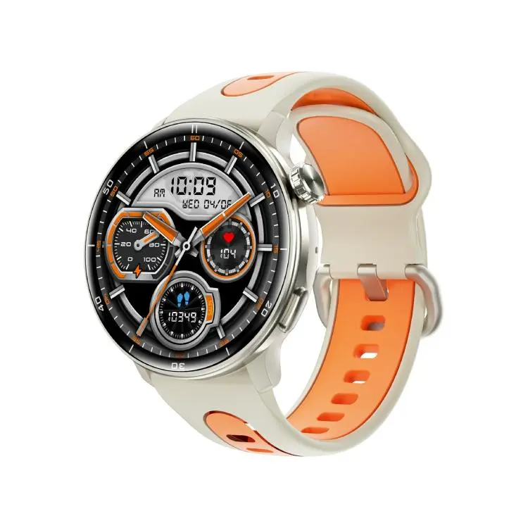 S666 1.43 inch AMOLED HD GPS Sport Smart Watch, Support Bluetooth Call / Sleep / Blood Oxygen / Heart Rate / Female Menstrual Cycle(Orange)