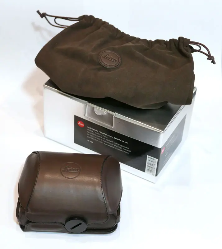 Sacoche en cuir Leica pour D-Lux 4 avec poignée et viseur