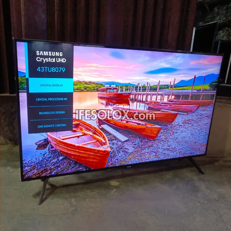 SAMSUNG 43 Inch UE43TU8000 series 2020 Premium 4K UHD Smart Slim Frameless TV (WiFi, AirPlay, Miracast) - UK Used
