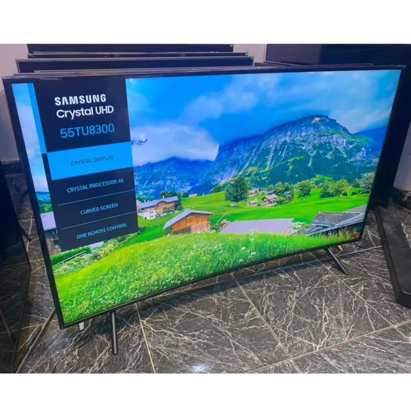 SAMSUNG 55 Inch TU8300 Series Curve Crystal Premium UHD True 4K HDR Smart Frameless TV with Miracast, AirPlay 2 - UK Used