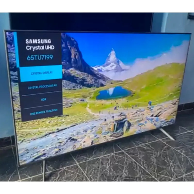 SAMSUNG 65 Inch UE65TU7100 Series Crystal UHD Smart 4K Frameless Apple TV with Bluetooth, Miracast, AirPlay 2 - UK Used