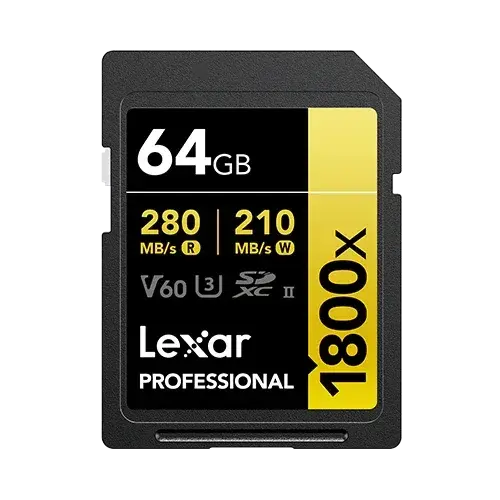 Scheda SDXC™ Lexar® Professional 1800x UHS-II serie GOLD