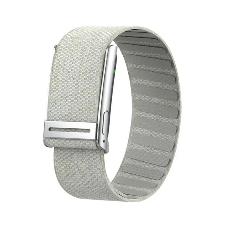 Screenless Fitness Tracker with ECG & HRV Lightweight Nylon Braided Band Health Monitor(Silver)