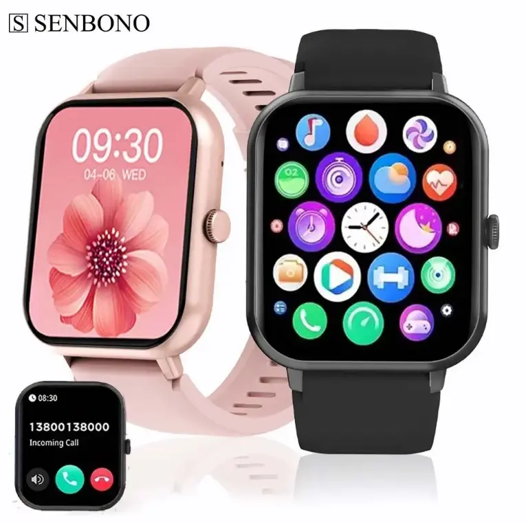 Senbono ZL54CJ Smart Watch with Bluetooth Calling & Heart Rate Monitor – iOS & Android