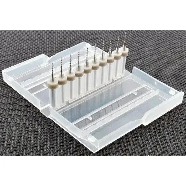 Set 10 Punte 0,8 mm per foratura PCB
