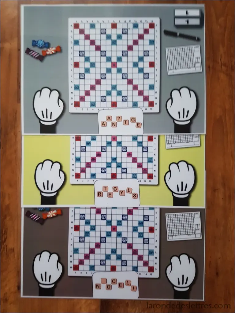 Set de table A3 anagramme personnalisé
