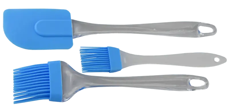 SET SPATOLA E PENNELLO IN SILICONE - 3 PZ