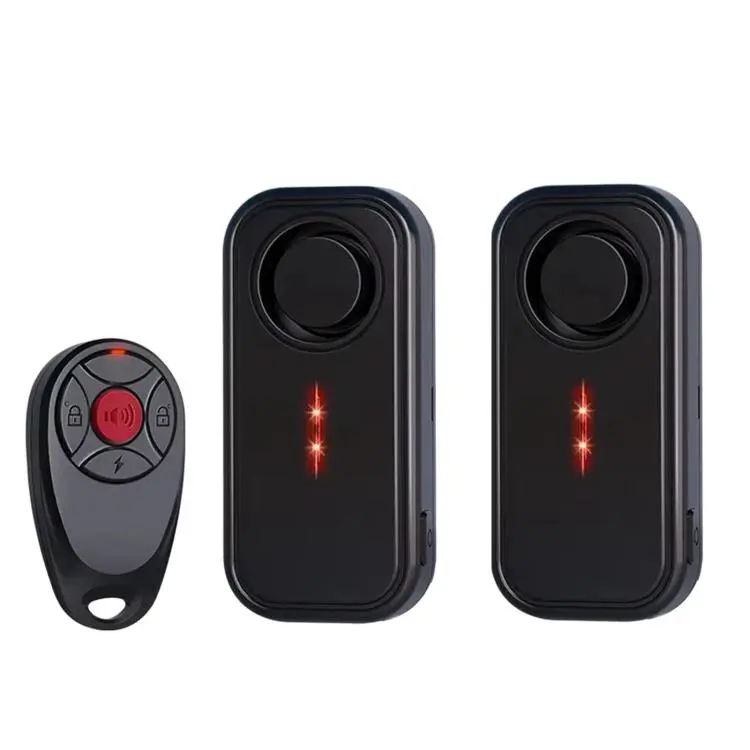 SF06R IP66 Waterproof Long-Distance Wireless Vehicle Vibration Anti-Theft Alarm(2 Host + 1 Remote Control)