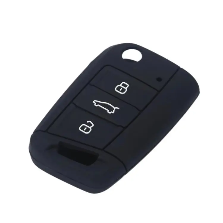 Silicone Key Cover For Volkswagen Golf 7 / Teramont X / Bora / Lavida Plus / T-Cross / Sagitar(Black)