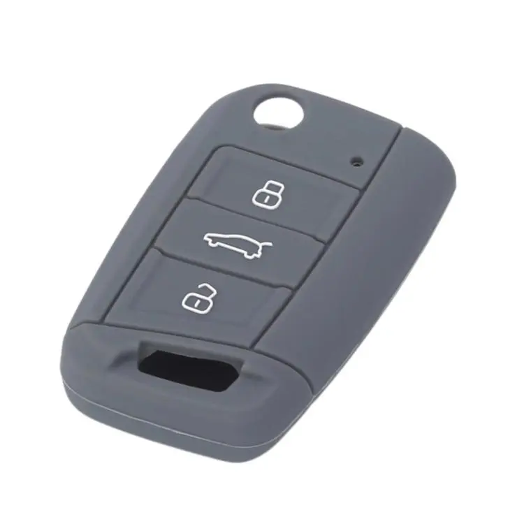 Silicone Key Cover For Volkswagen Golf 7 / Teramont X / Bora / Lavida Plus / T-Cross / Sagitar(Gray)