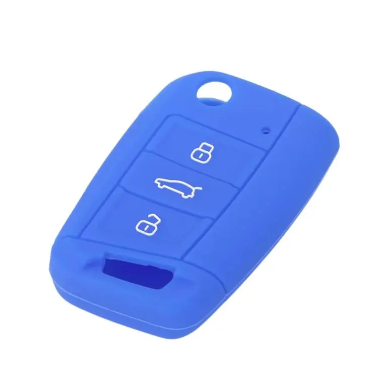 Silicone Key Cover For Volkswagen Golf 7 / Teramont X / Bora / Lavida Plus / T-Cross / Sagitar(Sea Blue)