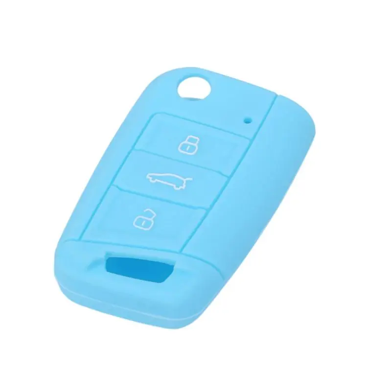 Silicone Key Cover For Volkswagen Golf 7 / Teramont X / Bora / Lavida Plus / T-Cross / Sagitar(Sky Blue)