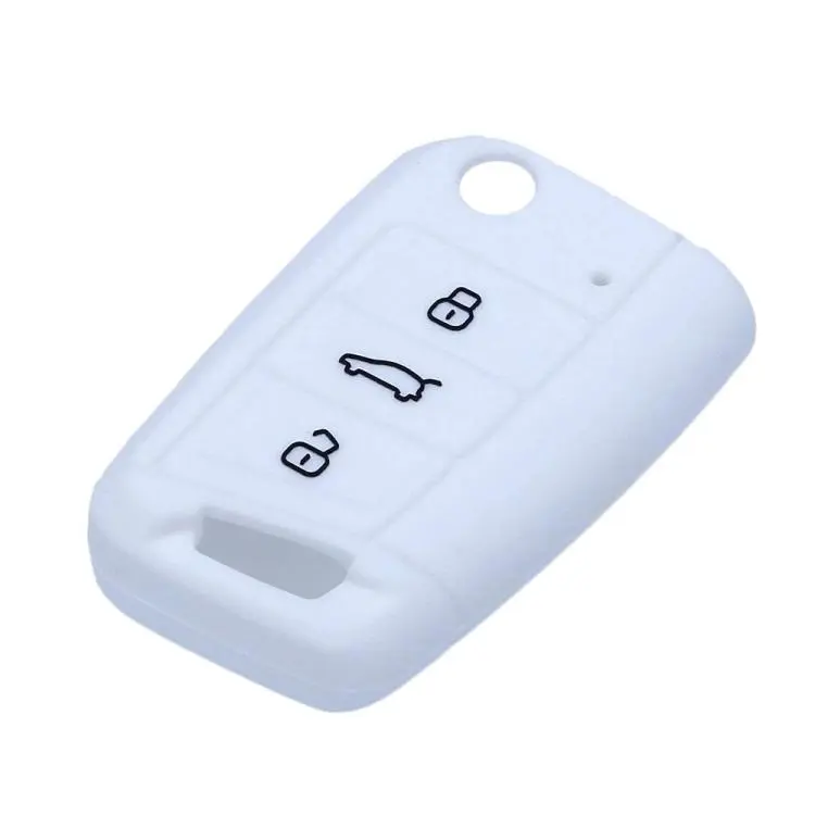 Silicone Key Cover For Volkswagen Golf 7 / Teramont X / Bora / Lavida Plus / T-Cross / Sagitar(White)