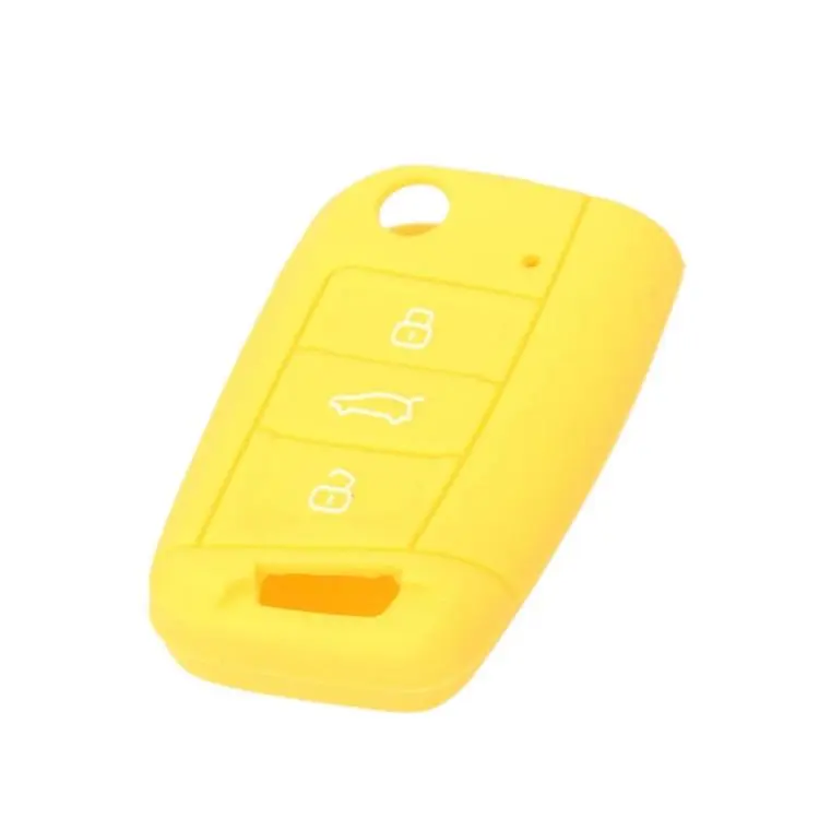 Silicone Key Cover For Volkswagen Golf 7 / Teramont X / Bora / Lavida Plus / T-Cross / Sagitar(Yellow)