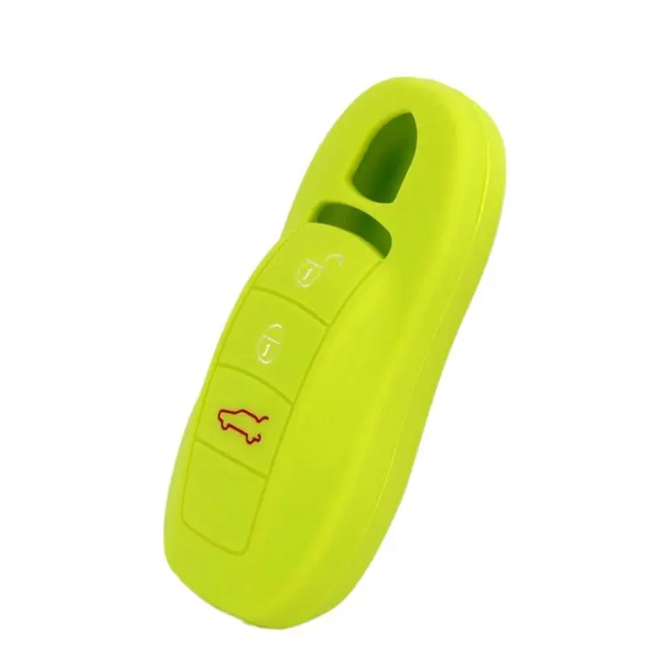 Silicone Key Fob Cover For Porsche Panamera / Macan / Cayenne(Apple Green)