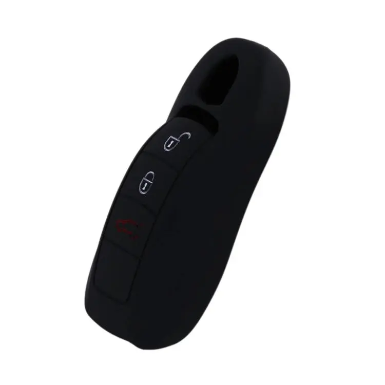 Silicone Key Fob Cover For Porsche Panamera / Macan / Cayenne(Black)