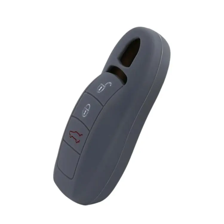 Silicone Key Fob Cover For Porsche Panamera / Macan / Cayenne(Dark Gray)