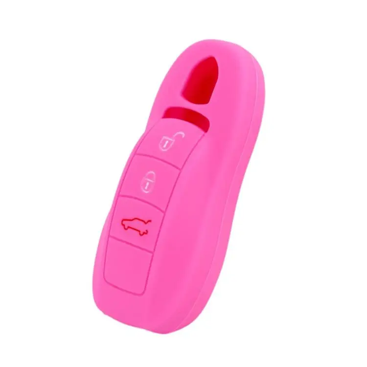 Silicone Key Fob Cover For Porsche Panamera / Macan / Cayenne(Pink)