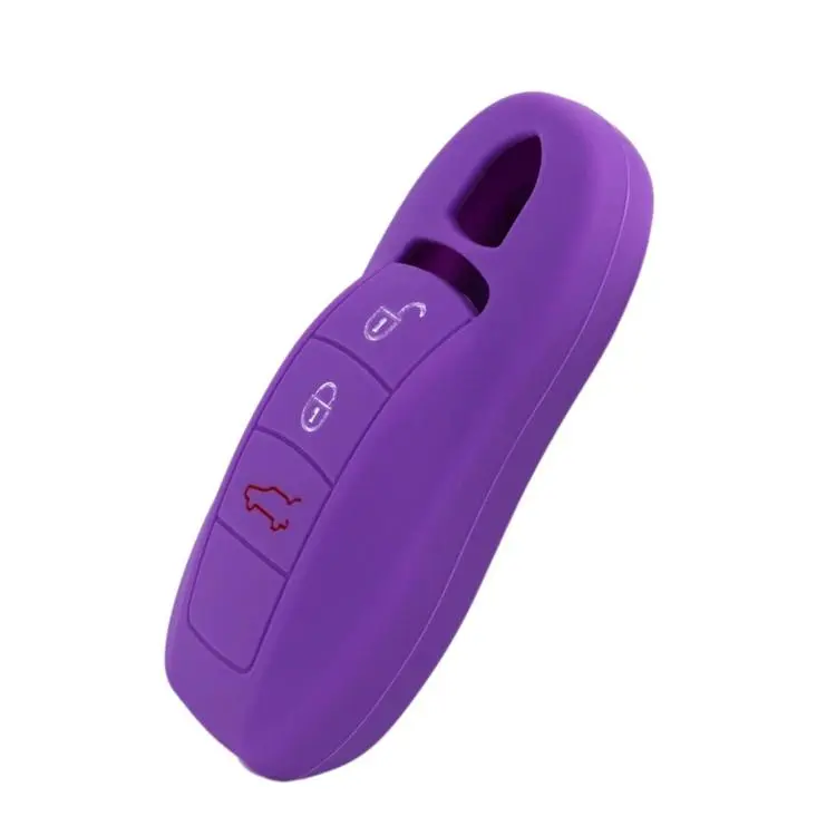 Silicone Key Fob Cover For Porsche Panamera / Macan / Cayenne(Purple)