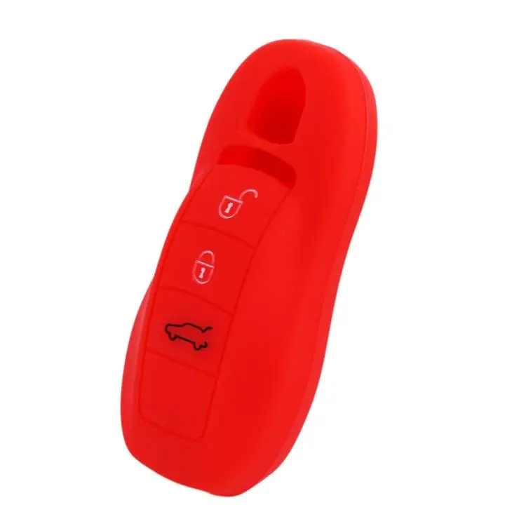 Silicone Key Fob Cover For Porsche Panamera / Macan / Cayenne(Red)