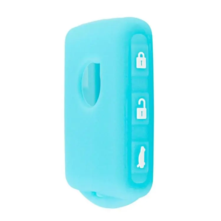 Silicone Key Fob Cover for Volvo S90 / XC90 / XC40 / S60L(Glowing Blue)