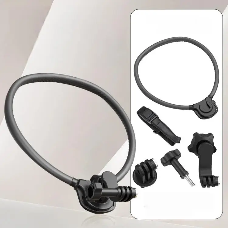 Silicone Neck Mount Holder for Action Camera Flexible POV 360-degree Rotatable Collar Mount Standard Kit