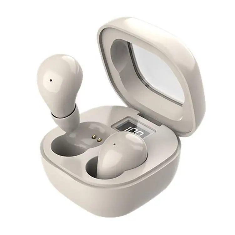 SK19 Mini Wireless Noise Reduction Bluetooth Earphone(Beige)