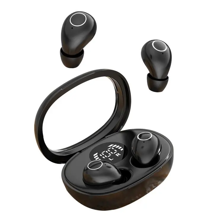 SK32 Digital Display Sleep Noise Reduction Ultra-Mini In-Ear Bluetooth Earphones(Black)