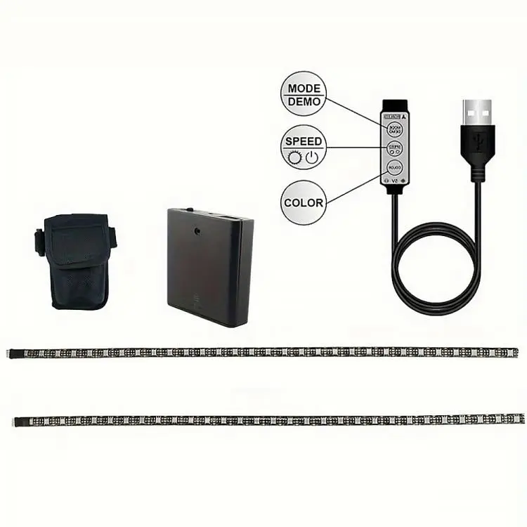 Skateboard RGB Ambient Light Strip with Battery Box, Specification