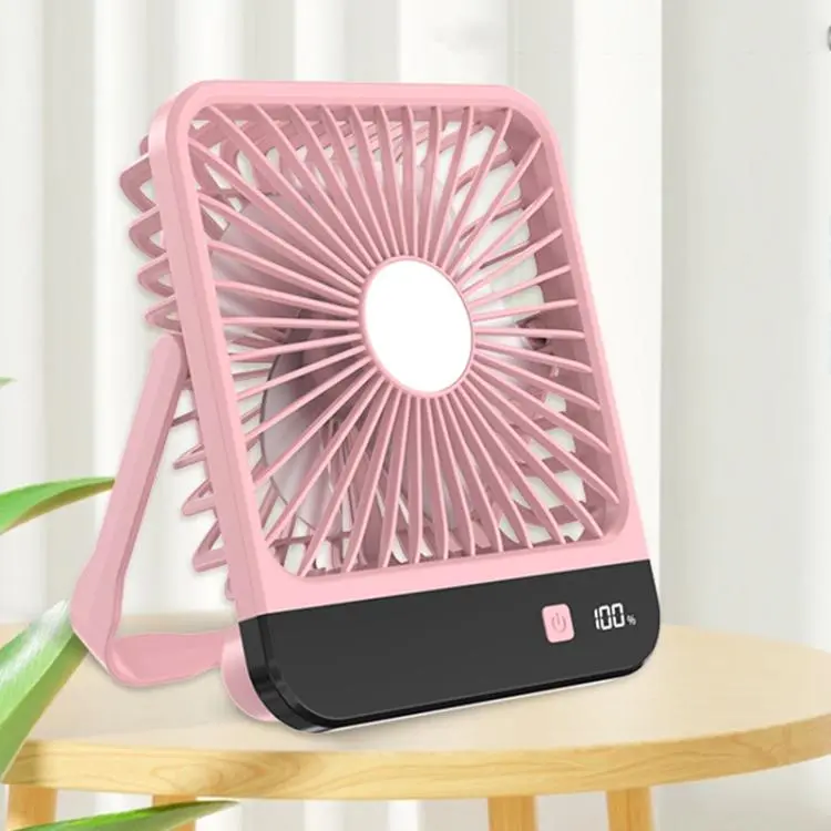 SL615 Thin Body Digital Display Desktop Cooling Fan(Pink)