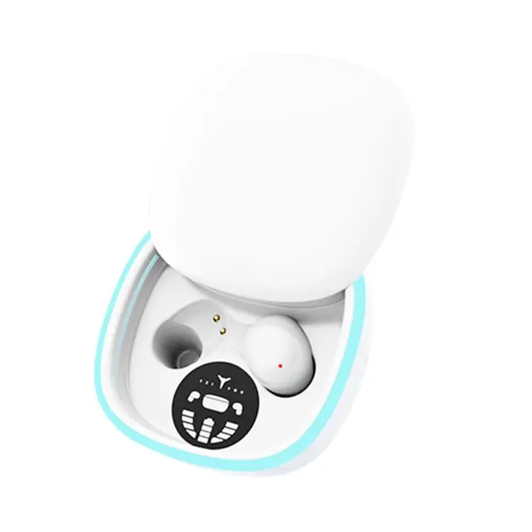 Sleep Noise Reduction Slide-Cover Ultra-Mini Semi-In-Ear Bluetooth Earphones(White)