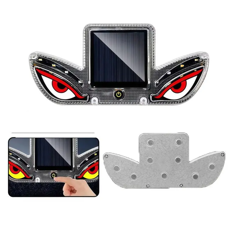 Solar Powered Eagle Eye Strobe Warning Light Wireless RGB Anti-Collision Emergency Flasher Lamp Magnetic Red & White