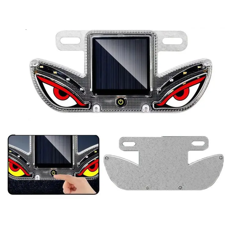 Solar Powered Eagle Eye Strobe Warning Light Wireless RGB Anti-Collision Emergency Flasher Lamp Screw Bracket Red & White