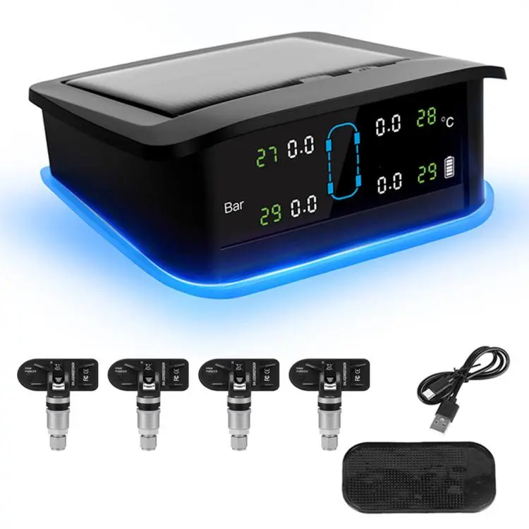 Solar TPMS Tire Pressure Monitoring System With LED Ambient Light, Spec