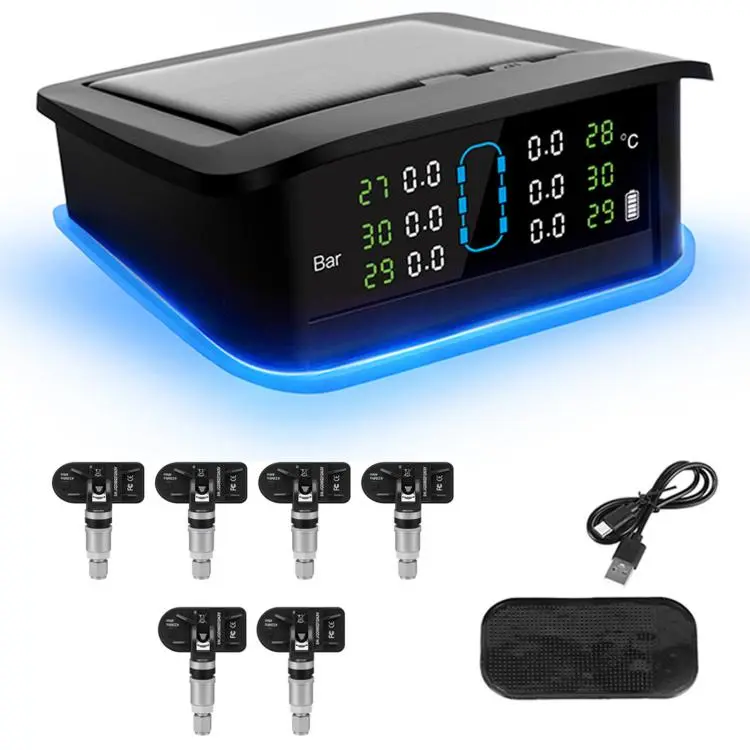 Solar TPMS Tire Pressure Monitoring System With LED Ambient Light, Spec