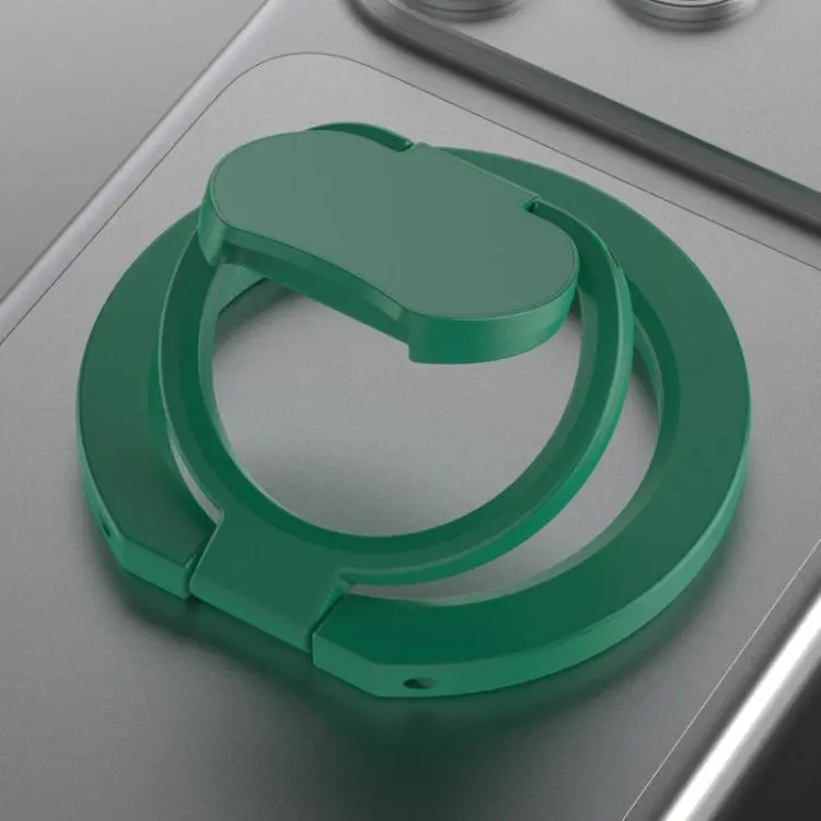 Solid Color Folding Double-sided Magnetic Ring Phone Holder(Dark Green)