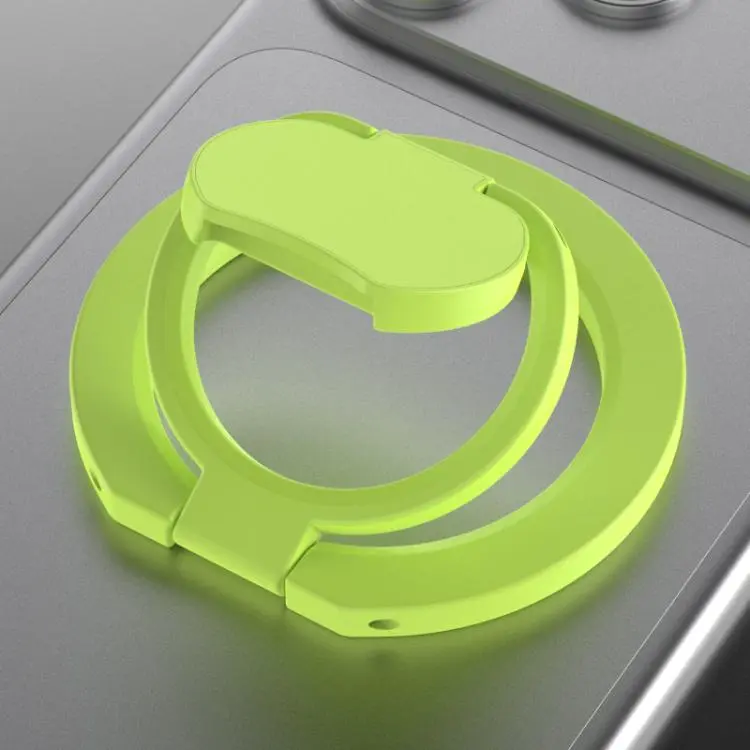 Solid Color Folding Double-sided Magnetic Ring Phone Holder(Green)