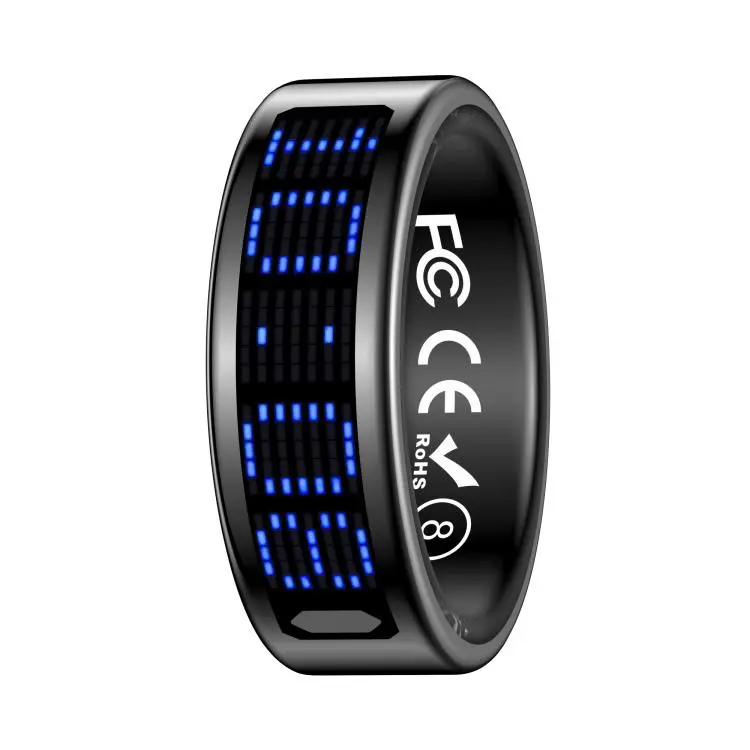 SR16 SIZE 8 Smart Ring, Support Heart Rate / Blood Oxygen / Sleep Monitoring / Multiple Sports Modes(Black)