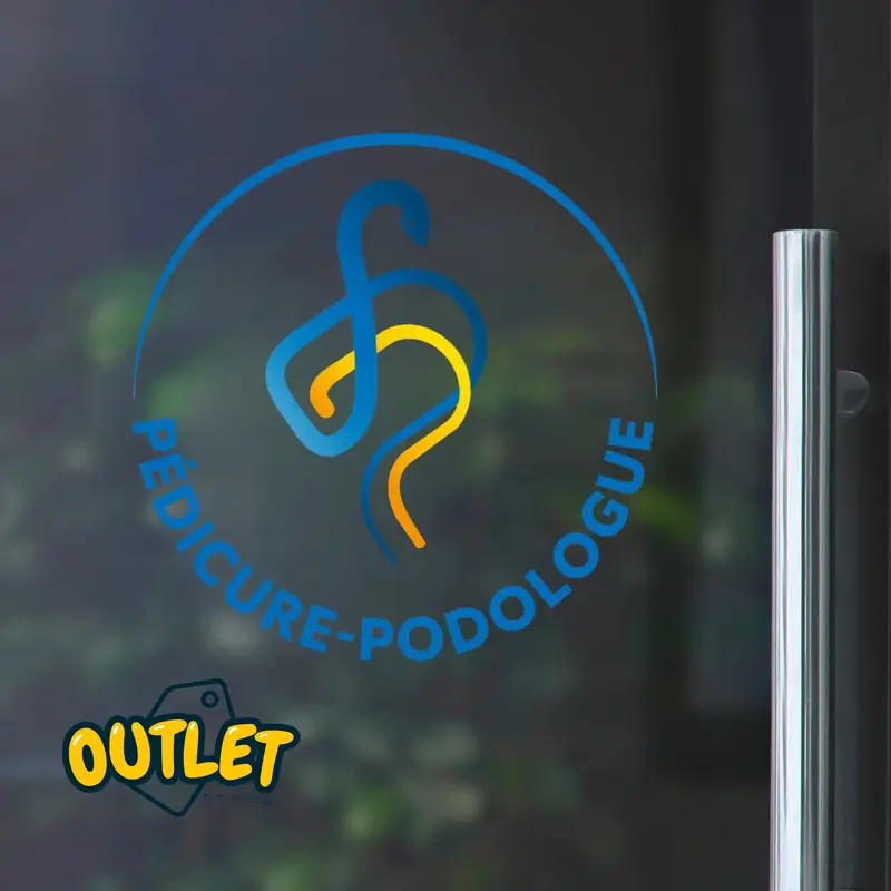 Sticker vitrine Pédicure-Podologue ONPP - Pour votre cabinet de podologie // Destockage