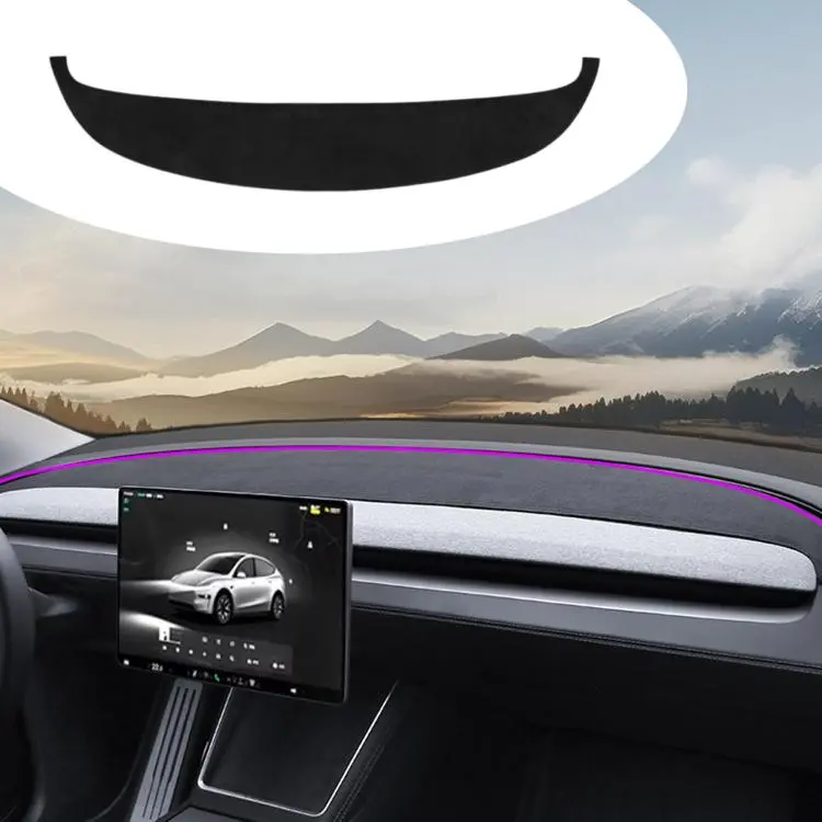 Suede Dashboard Lightproof Mat Sun Protection Sunshade Mat For Tesla Model Y L / 2025+ MODEL Y JUNIPER, Thickness