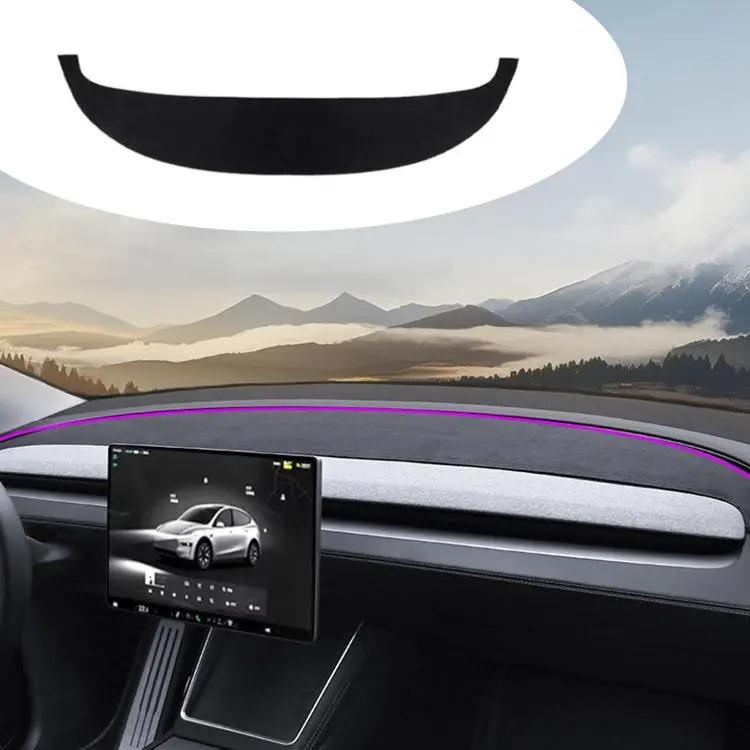 Suede Dashboard Lightproof Mat Sun Protection Sunshade Mat For Tesla Model Y L / 2025+ MODEL Y JUNIPER, Thickness