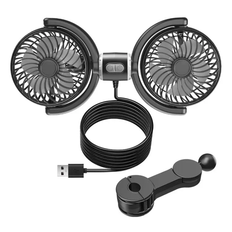 SUITU Car Rear Seats Dual-head USB Electric Cooling Fan, Type
