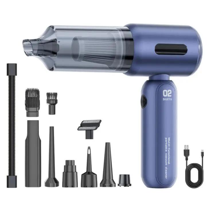 SUITU ST-6104B Plus Brushless Motor Handheld Blow Suction Combo Car Vacuum Cleaner(Blue)