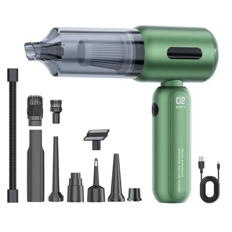 SUITU ST-6104B Plus Brushless Motor Handheld Blow Suction Combo Car Vacuum Cleaner(Green)
